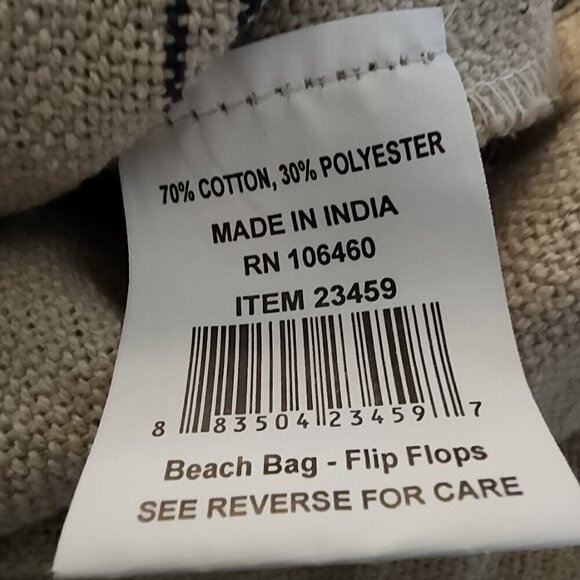 Live Life in Flip Flops Beach Tote - Picture 6 of 7